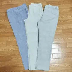 【超お得】XS ブルー系スラックス3本セット