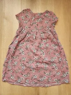 美品◆　ペアマノン　110　PAIR MANON　ワンピース　花柄　ピンク