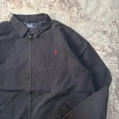 【激渋】90s ラルフローレン フェード スウィングトップ ブラック 黒 L