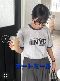 Chillfar リンガーTシャツ　フリーサイズ　オートミール