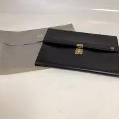 dunhill 黒 クラッチバッグ 保存袋付き