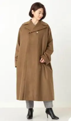 ELIN ドットボタンダブルコート ロングコート 定価9万円 18AW 美品