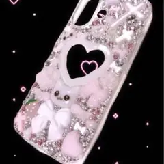iPhone 16 ケース デコケース 地雷 平成女児 ゴテゴテ ピンク 白