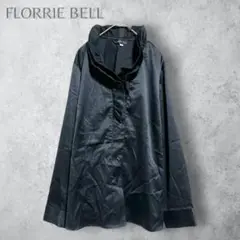 【FLORRIE BELL】　サテンフリルブラウス　ゆったり　羽織り　シャツ