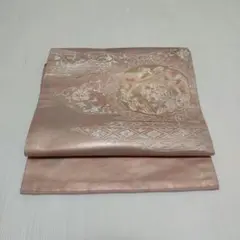 A-115 唐花 丸紋 蝶 金糸 銀糸 九寸名古屋帯