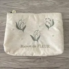 【Maison de FLEUR】すずらんレースポーチ アイボリー