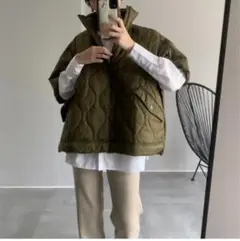 H&M ウォーター リペレント ケープ ジャケット キルティング ポンチョ