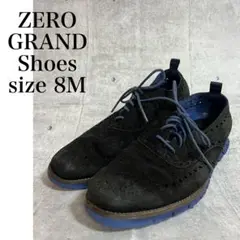ZERO GRAND Haan ブラックスエード　スニーカー8M 26cm