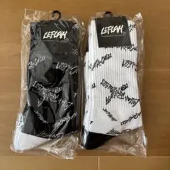 LEFLAH ロゴプリント ソックス 2足セット