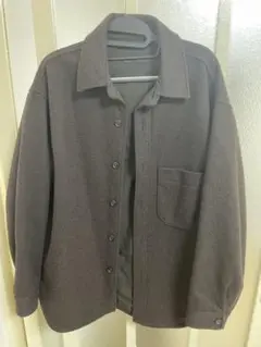 UNIQLO ダークブラウン シャツジャケット