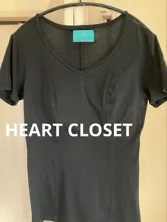 HEARTCLOSET 黒　半袖カットソー　ハートクローゼット