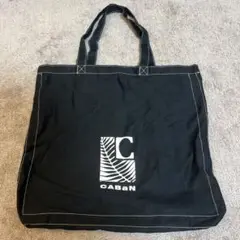 CABaN ロゴ入り　黒キャンバストートバッグ