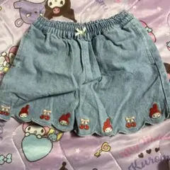 刺繍入りデニムスカート 100cm