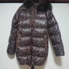 MUVEIL×DUVETICA ダウンジャケット レオパード