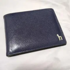 HAZZYS ネイビー 二つ折り財布
