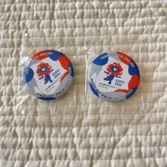 【非売品】　未開封　ミャクミャク　缶バッチ　2個セット