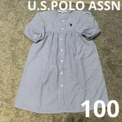 女の子　ユーエスポロアッスン　POLO シャツワンピ　100