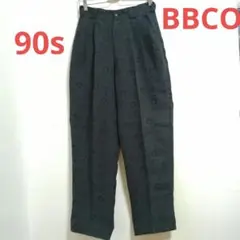 90s BBCO ビビコ　3タック　スラックス　バギー　総柄　幾何学