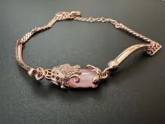 レディース ピンクストーン＆ヒキュウモチーフ ブレスレット アクセサリー