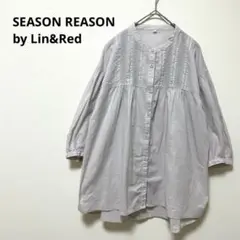 SEASON REASON シャツ　チュニック　ブラウス　トップス　パフスリーブ
