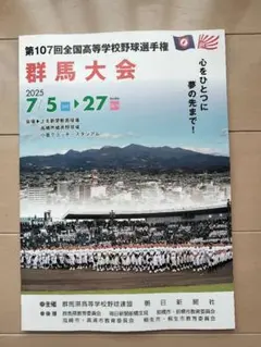 第107回全国高等学校野球選手権 群馬大会 プログラム 高校野球 甲子園令和7年