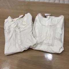 【新品】レディース　白　ブラウス　チュニック　2枚組