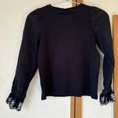 ZARA 黒 長袖カットソー サイズ8 128