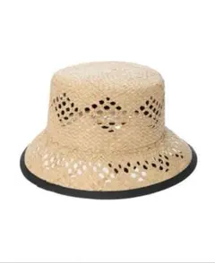 新品、未使用♡ブラックリボン付き透かしバケットハット