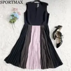 SPORT MAX スポーツマックス シルク混 プリーツワンピース サイズS