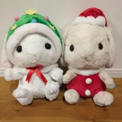 ぽてうさろっぴー　クリスマスノエル ぬいぐるみ セット約30cm