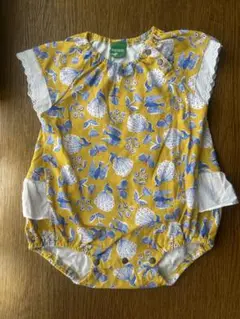 RAGMART花柄イエローコットンロンパース　70cm