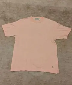 Paul Stuart　ポールスチュアート Tシャツ 刺繍 綿100% ピンク