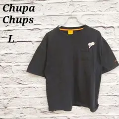 R4716 Chupa Chups 【L】 半袖Tシャツ 胸ポケット ネイビー