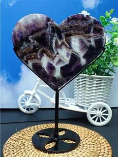 天然～愛の守護石～夢幻紫水晶アメジスト 原石YTHB86G3/104G20C