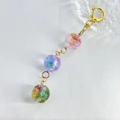 ハンドメイド バックチャーム キーホルダー キラキラ