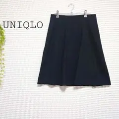 ☆ UNIQLO (XS) ミディ ストレッチ フレア スカート ブラック