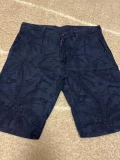 ハーフパンツ　リネンブレンド　メンズ　L