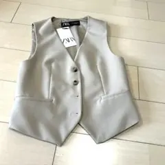 ZARA ベージュ ベスト XS