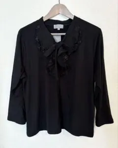 【CP CUBE】新品・タグ付き リボン ボウタイ レース 長袖シャツ 3L