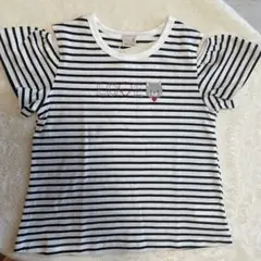 新品　petit main ストライプ 半袖シャツ 120