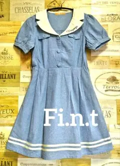 美品 Fi.n.t フィント 襟付き 半袖 ワンピース ガーリー