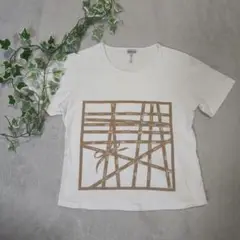 美品 HERMES エルメス リボンデザイン Tシャツ