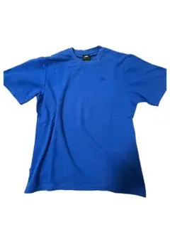 adidas 青 コットン Tシャツ