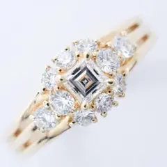 極美品 POLA ダイヤモンドリング 合計0.78ct 約9号
