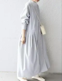 美品⭐︎SHIPS タック切替ワンピース【WEB限定】ネイビー⭐︎条件付きで割引あり
