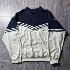 【80's〜90's】HILL&ARCHER 長袖ポロシャツ　ハーフボタン