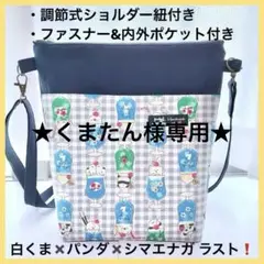 ラスト❗️ハンドメイドショルダーバッグ サコッシュ シマエナガ 斜めがけ M44