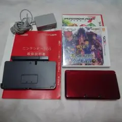 【動作確認済・美品】ニンテンドー3DS フレアレッド ソフト・充電器セット