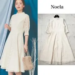 新品❤️Noela ノエラ　フロッキーレースワンピース　ロングワンピース　レース