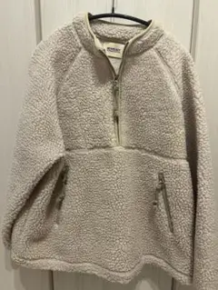 BEAMS BOY ボア フリース ハーフジップ プルオーバー ベージュ